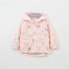 Malwee Girls' Autumn Cartoon Hooded Windbreaker - European & American Style Children's Casual Coat