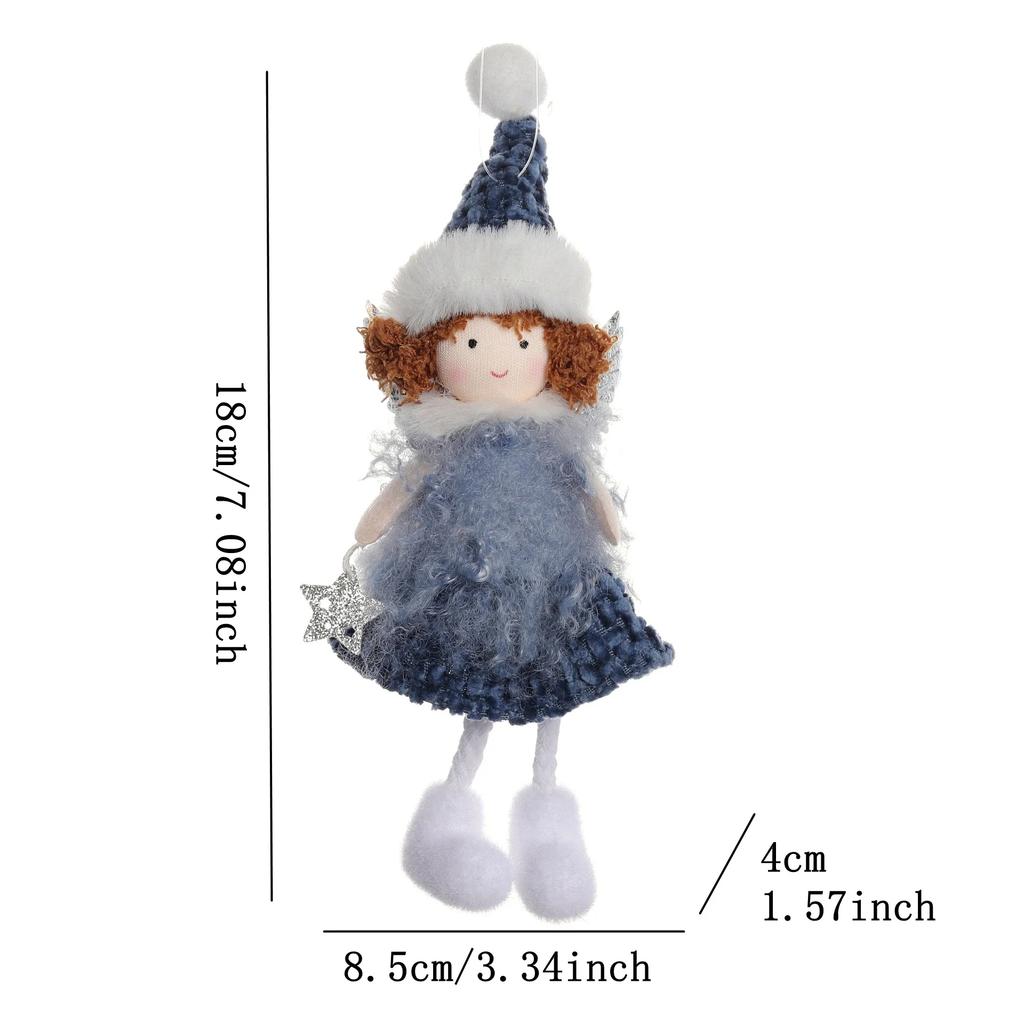 Cute Plush Angel Doll Christmas Tree Ornament Holiday Home Decor Gift For Kids
