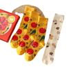 Damen Pizza Socken Geschenkbox - Schweißabsorbierend, geruchsresistent, reine Baumwolle, mittelhoch für Halloween, Weihnachten & mehr