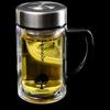 Xinuo 435ml Double Wall Glass Tea Mug with Handle