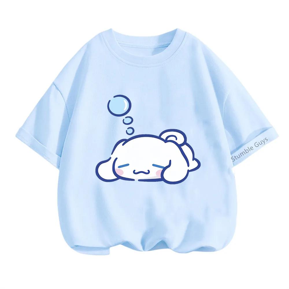 

Cinnamoroll Sanrio Summer Top 3-14 Years Old Children s Cartoon Casual Anime T-Shirt 100
