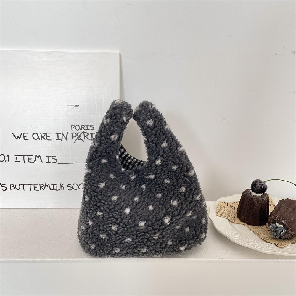 Leopard Print Women Clutch Bag Soft Plush Autumn Winter Fashion Handbag Tote Storage