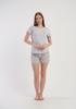 Women's Pajama Shorts Short Sleeve Vienetta Cotton L Loose Nice For Summer