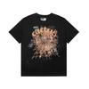 Spider Web Print Loose Fit Unisex Streetwear Short Sleeve T-Shirt Casual Cotton Tee Teens