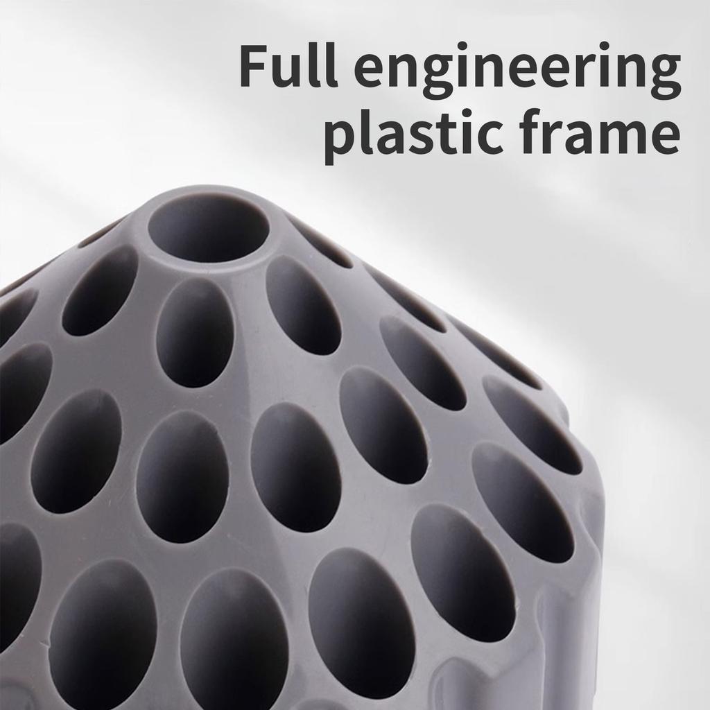 360 Degree Rotating Plastic Storage Box for Nail Drill Bits with Multi Holes Designs Dental Polishing Grinding Head Case