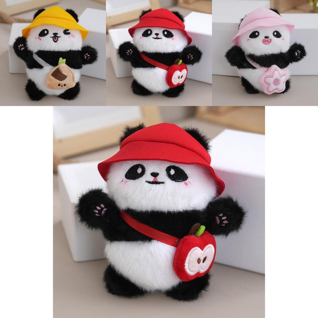 Søt og Bedårende Plysj Panda Nøkkelring Dukke Mykt Kosedyr Ryggsekk Anheng