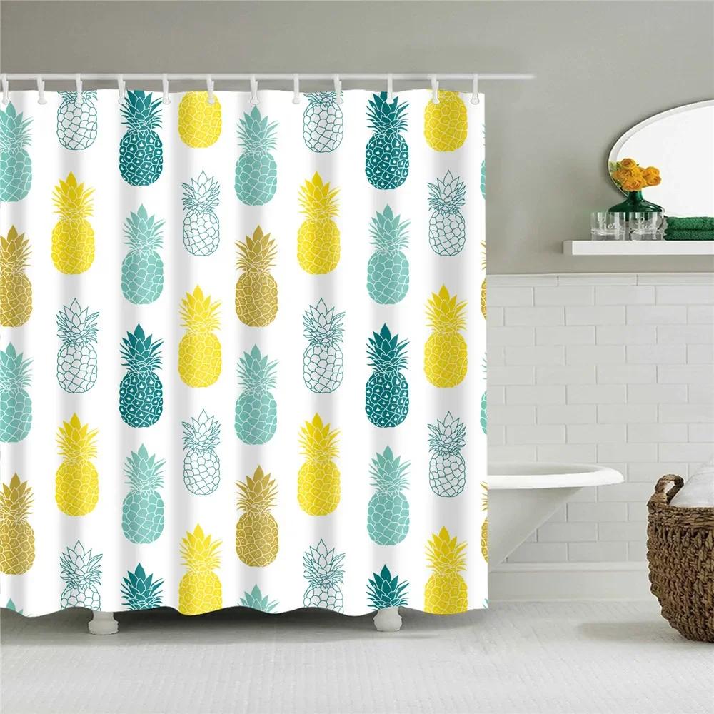 Abstract Geometric Stripes Printing Shower Curtains Home Hotel Bathroom Decoration Bath Curtains Waterproof Bathroom Curtains