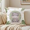 Cute AnimalPrinted Pillow Case Breathable Organic Short Plush Cushion Covers Machine Washable WrinkleResistant Soft Durable