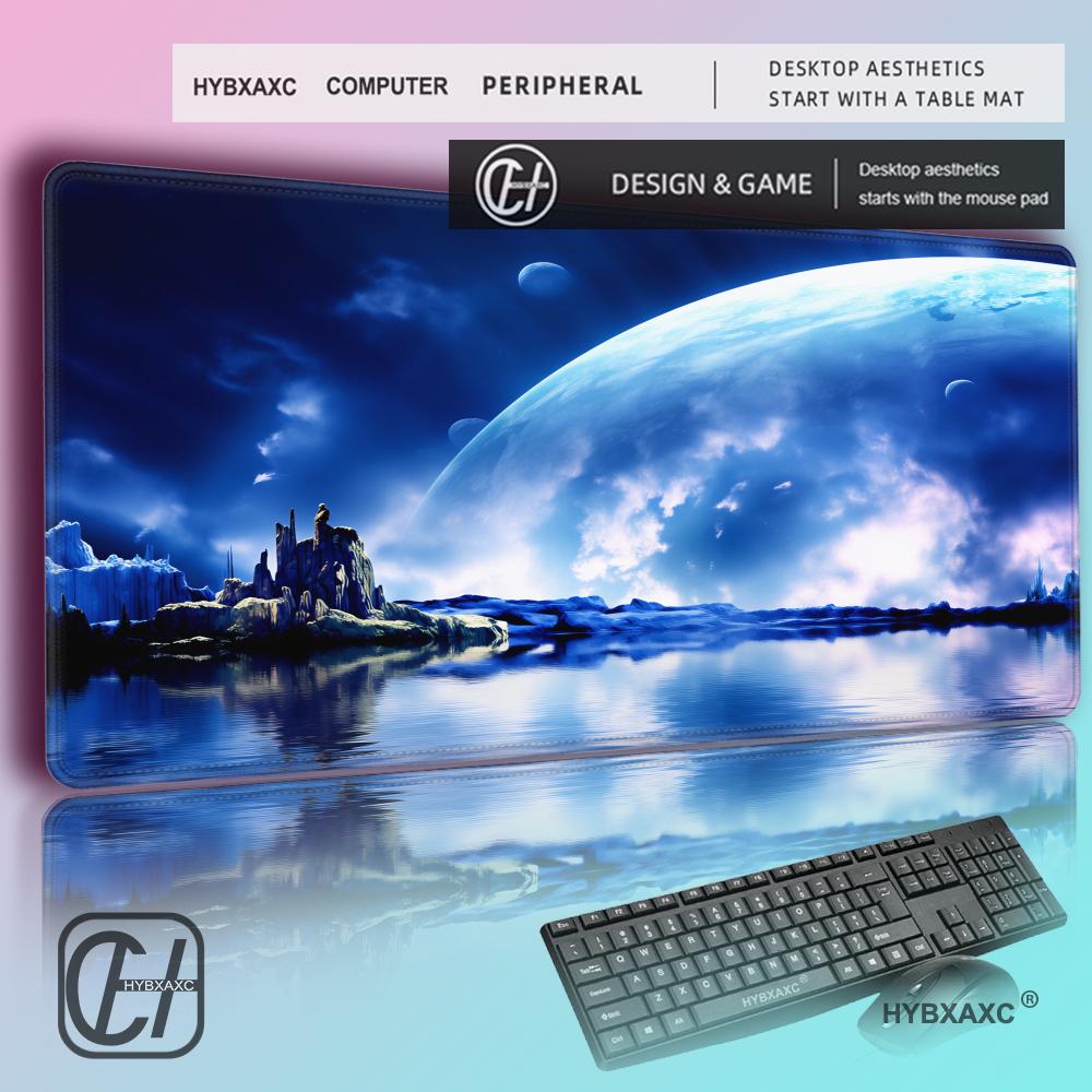 HYBXAXC Dark Fantasy Castle Gaming Mouse Pad Thick Nonslip Lock Edge Extended Desk Mat for Office Game