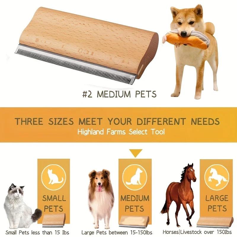 

Self Cleaning Pet Grooming Brush for Dogs Cats Horses Effective Hair Removal Tool Long Short Hair Shedding Brush Gentle M
