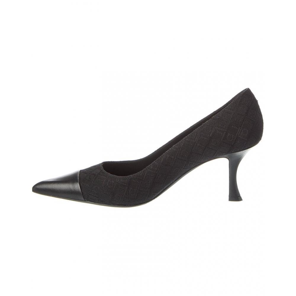 Salvatore Ferragamo Ferragamo Marty Jacquard   Leather Pump Black