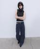 LCDC™ Distressed Curved Pants (Dark Navy)