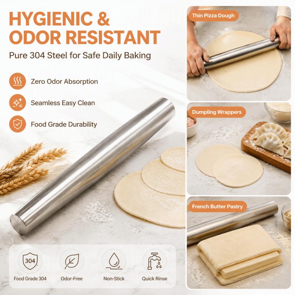 No-Stick Surface Dough Roller 40.7cm Length Baking Rolling Pin  Flour Dough Rolling