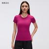 Spring and Summer New Women's Short-sleeved Crew Neck Sports T-shirt Running Fitness Top Slim-fitting Breathable Yoga Short-sleeved S1011