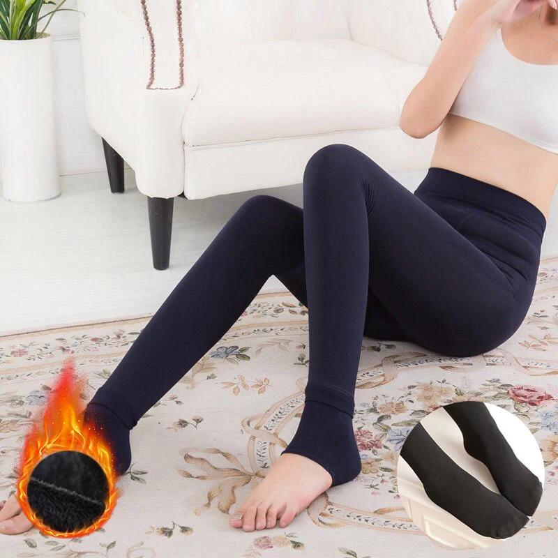 2025 Women Thermal Stockings Winter Warm Elastic Slim Fleece Tights Pantyhose Thicken Plush High Waist Leggings Stocking Pants