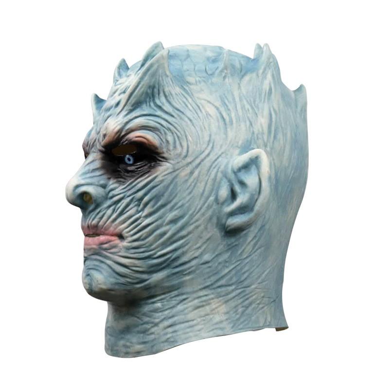 White Walker Night King Mask Halloween Horror Latex Costume Haunted House Cosplay