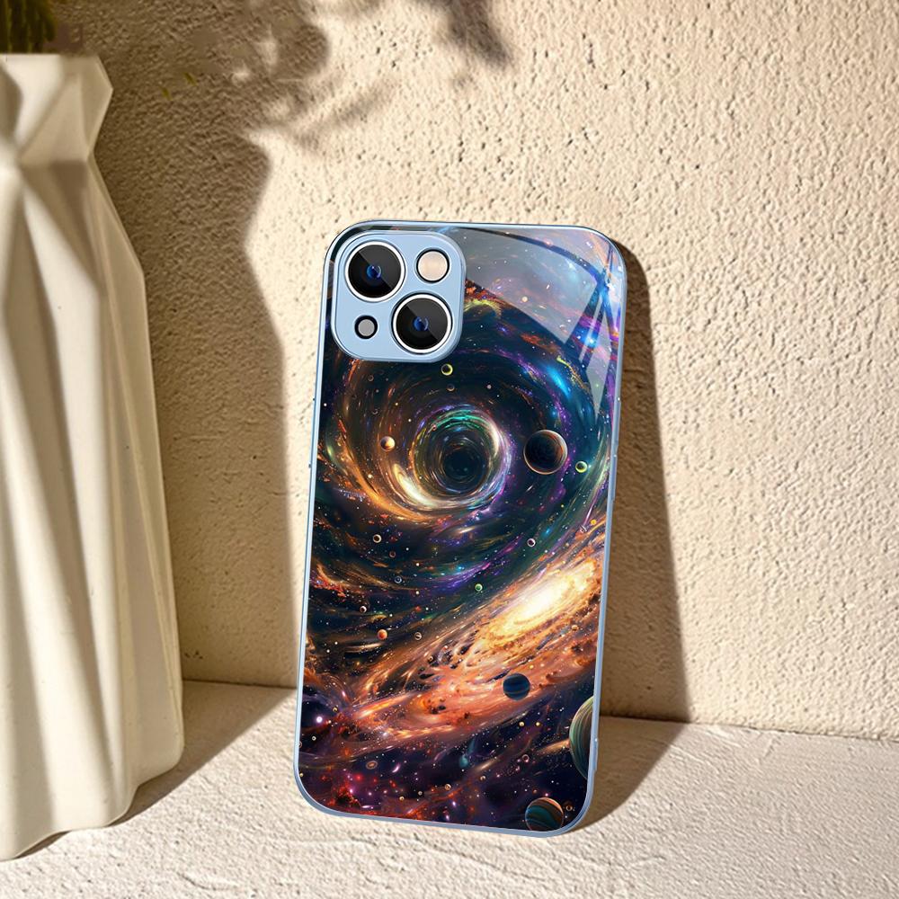 Space Universe Galaxy Phone Case For IPhone 14 13 12 Mini 11 Pro XS Max X XR 14 Plus Tempered Glass Cover