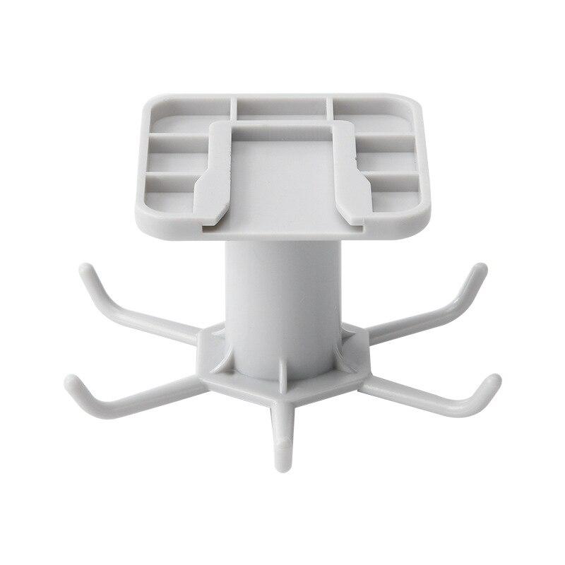 2pc 6-Hook Self-Adhesive Kitchen Hooks 360 Degree Rotation Hanging Handbags Clothes and More Easy to Install and Use