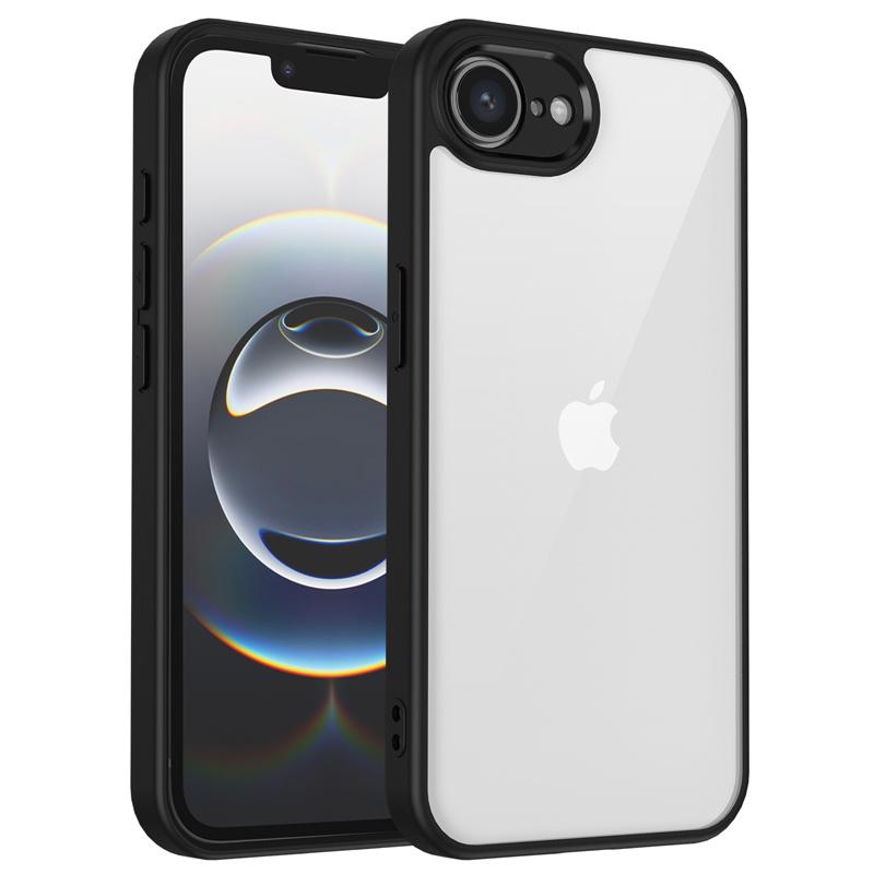 For iPhone 16E SE4 2025 Case Plating Silicone Bumper Shockproof Clear Back Cover Hard Phone Case for Apple iPhone 16E Iphone16E