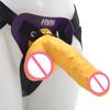 Dámský nositelný silikonový pásek FAAK na měkký penis 24 cm