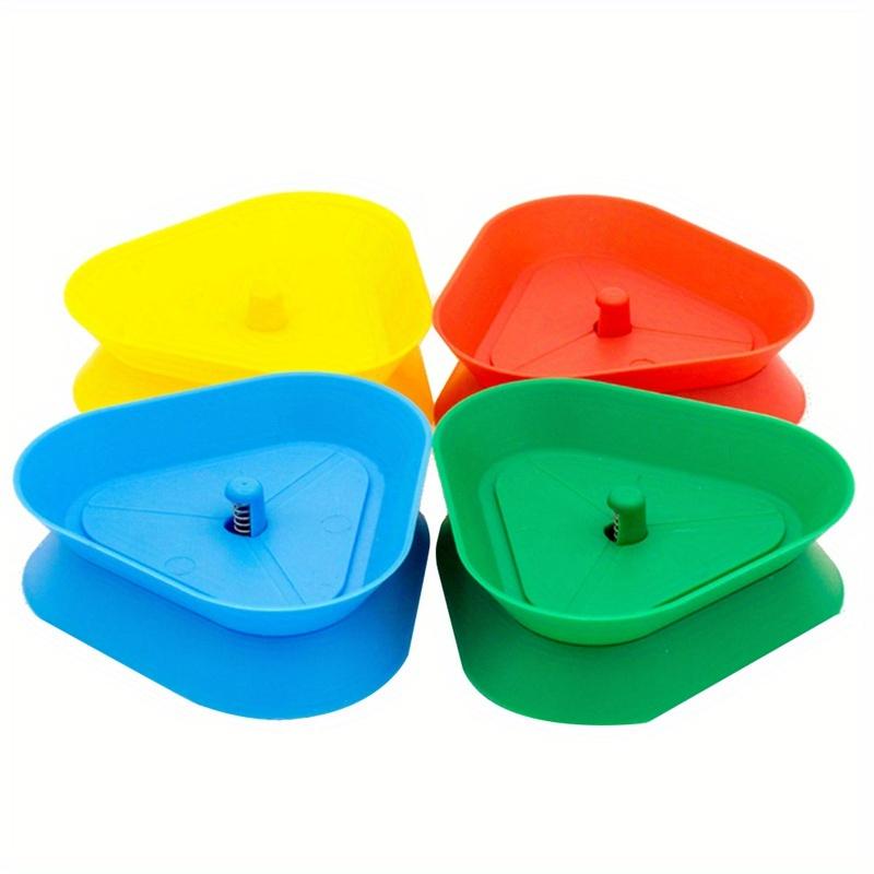 4pcs Plastic Triangle Playing Card Holders Set, Hands-Free Game Accessories for Poker, Board Games -Gift for Christmas