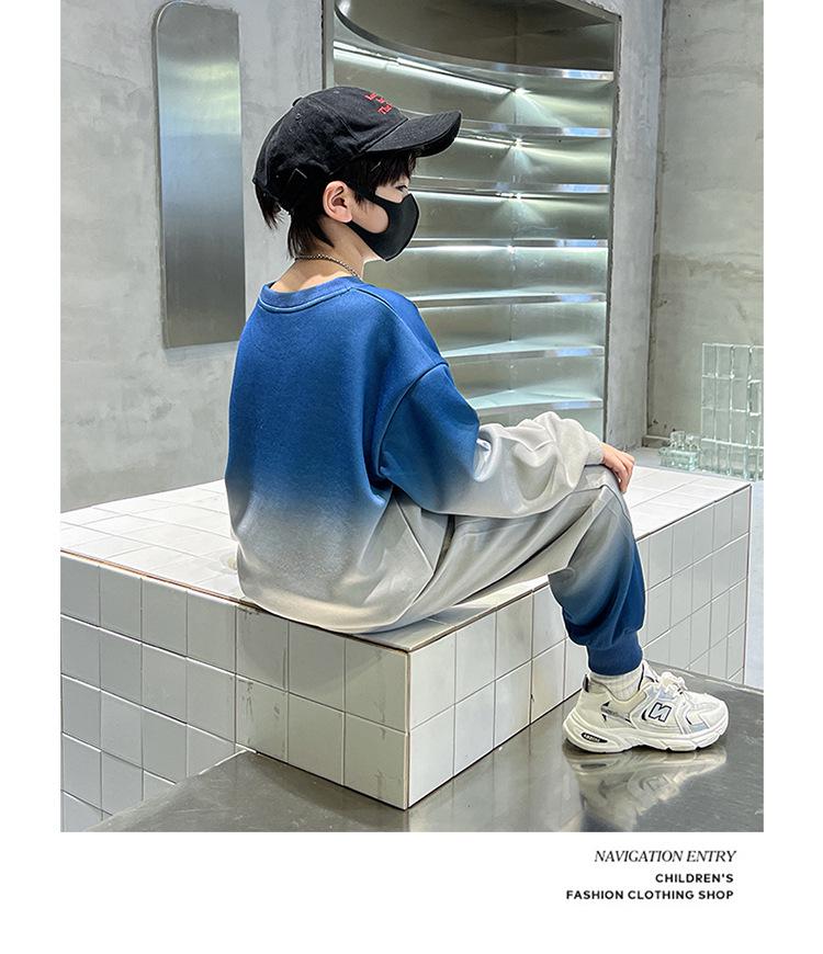 Boys' 2025 Long Sleeve Autumn Sports Sweatshirt Two-Piece Set