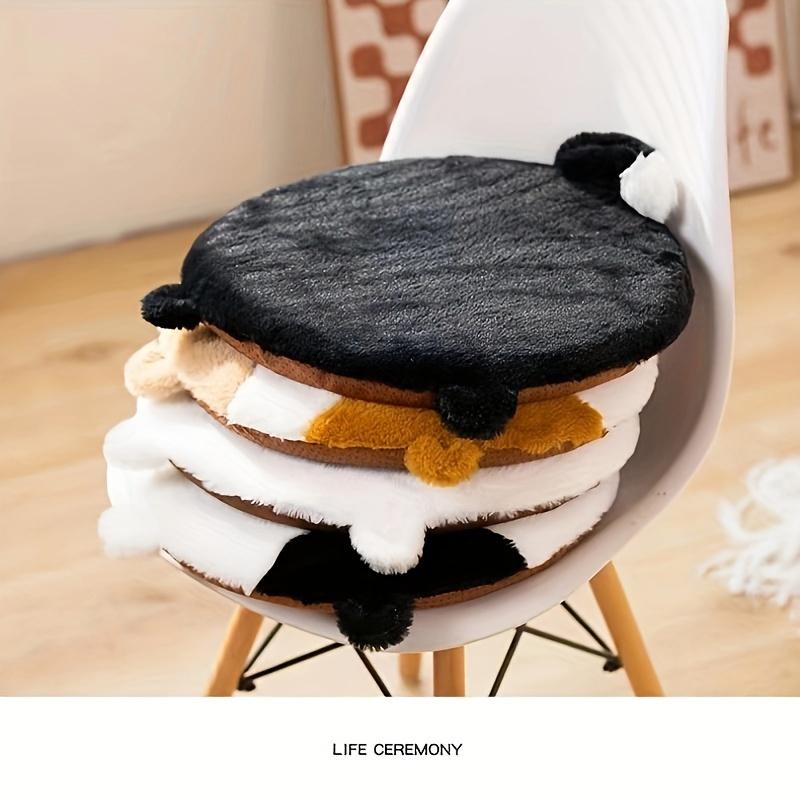 Cartoon Cat Memory Foam Chair Cushion - Art Deco Soft Washable Zippered Cover Multi-Use Floor Cushion for Office/Dorm/Car