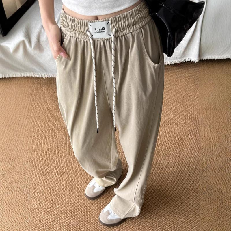 Washed Tencel Jeans Women's Spring Thin High Waist Straight Wide Leg Pants New Loose Casual Sickle Pants