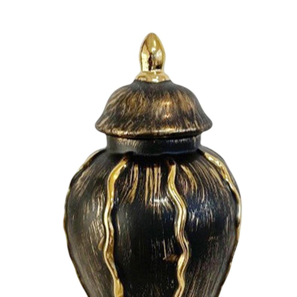 Ceramic Flower Vase with Lid for Display and Storage in Living Room or Office