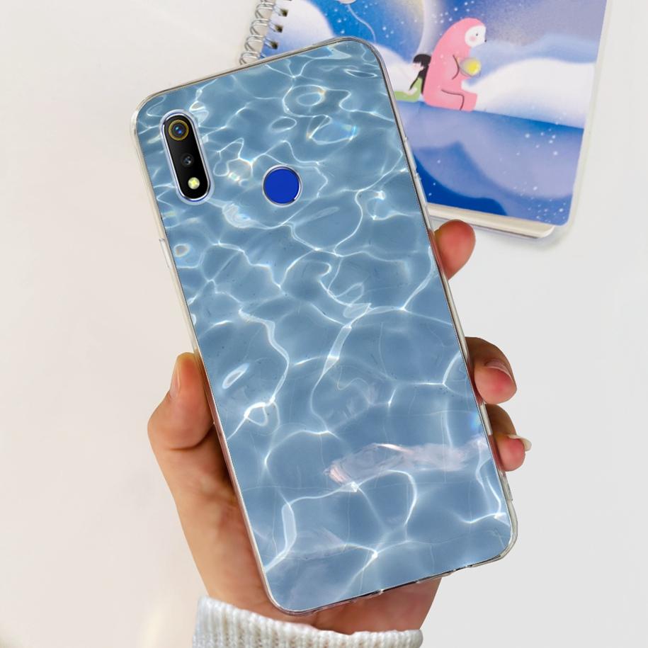 For Realme 3 Pro Case Soft Silicone Marble Butterfly Cover For OPPO Realme 3 Pro RMX1851 Coque Realme3 3i RMX1825 RMX1821 Fundas