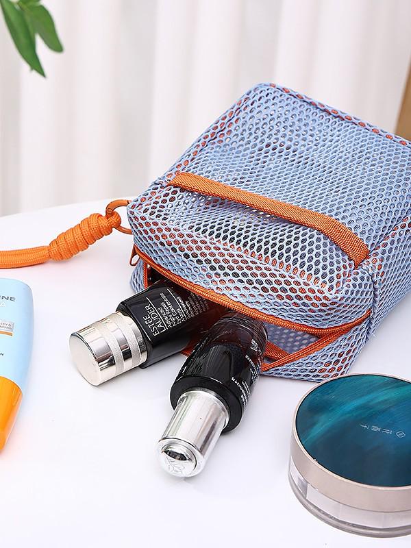 Dopamine Portable Mesh Storage Bag - Compact Multipurpose Makeup and Essentials Organizer