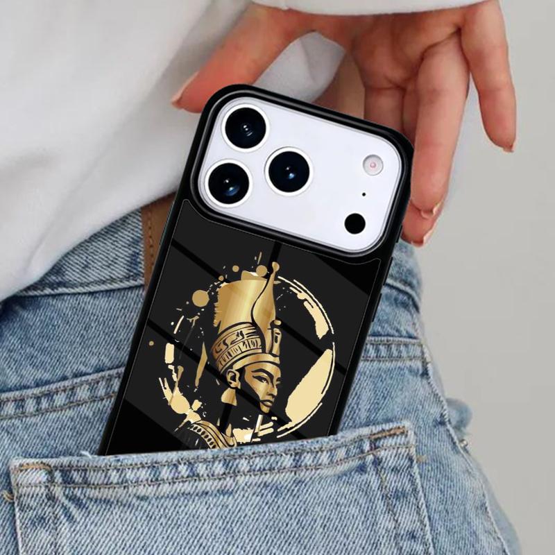Egypt Nefertiti Anubis Ankh Soft Phone Case for iPhone 16e 15 14 13 12 17 Pro Max Plus Air 17pro Cover Coque