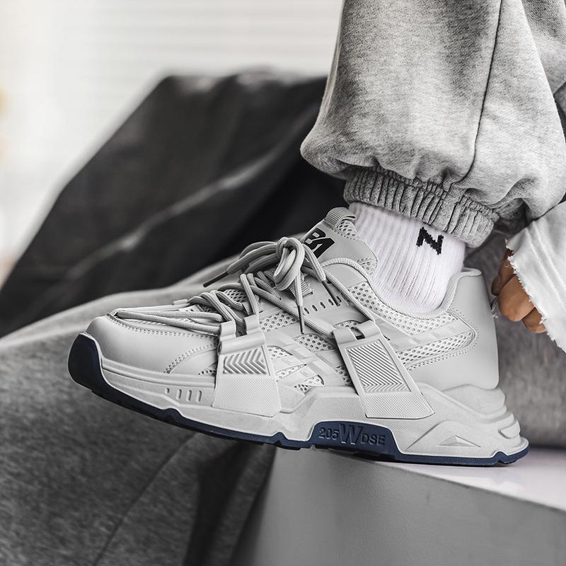 Adult Size Non Slip Wear-resistant Fashionable Retro Outdoor Thick Sole Running Shoes Casual Sports Men's Shoes Dad Shoes