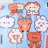 Creative Cartoon Animal Mini Folding Fan - Cute, Portable, Irregular Shape Fan for Kids and Students.