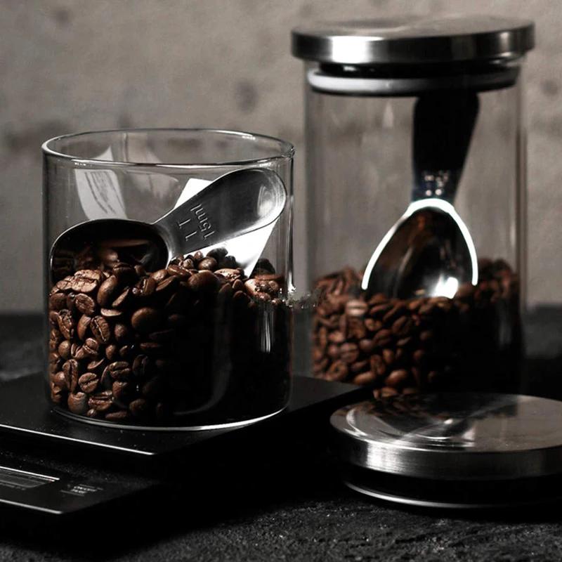 Coffee Scoop Measuring Spoon Short Handle Stainless Steel Kitchen Measuring Spoons Sugar Powder Tablespoon Coffee Accessories