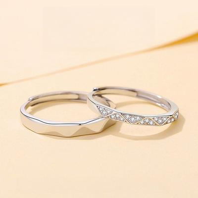 Couple Ring Adjustable Niche Design Sense Opening Adjustable Pair Ring Simple Ring for Girlfriend