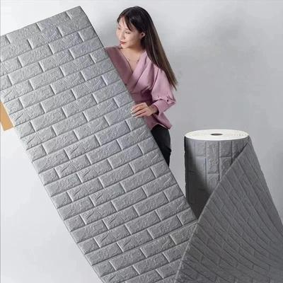 70 cm x 2 m dlouhé 3D samolepky na cihlovou zeď DIY Decor Samolepící vodotěsná tapeta pro dětský pokoj Ložnice Kuchyň Domácí nástěnná dekorace