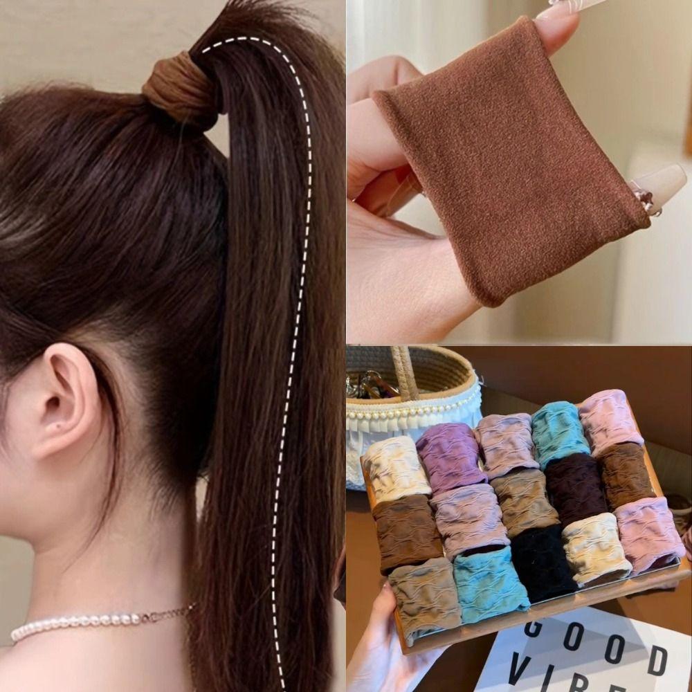 5Pcs/Set Elastic Hair Band Ropes Thicken Scrunchies New Rubber Bands Girls