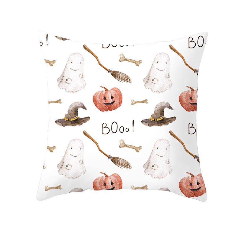 New Halloween Pumpkin Pillow Cover Home Peach Skin Home Decoration Supplies Cushion Waist Pillow Cover