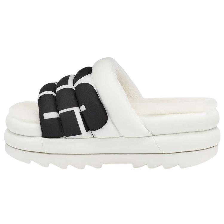 (WMNS) UGG Maxi Slide Logo White Women s 1127067-WHT EU 40