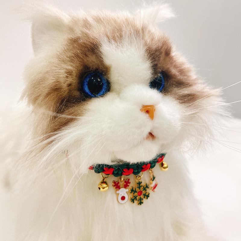 Christmas Themed Pet Collars Cat Necklaces Puppy Creative Cute Santa Claus Snowman Snowflakes Reindeer Decorations