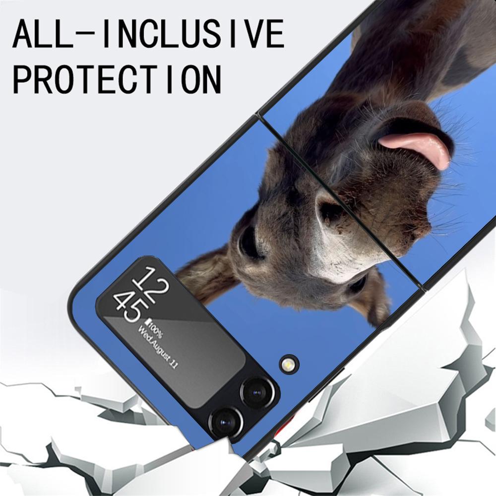 Funny Donkey Case For Samsung Galaxy Z Flip 7 6 5 4 3 Z Flip7 Flip6 Flip5 Flip4 5G Phone Cover Flip3 Folding Coque