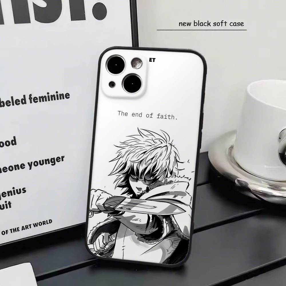 v-Vinland Saga For iPhone 13,17,11,12,16,14,15,Plus,Pro Max Soft Silicone Black Phone Case