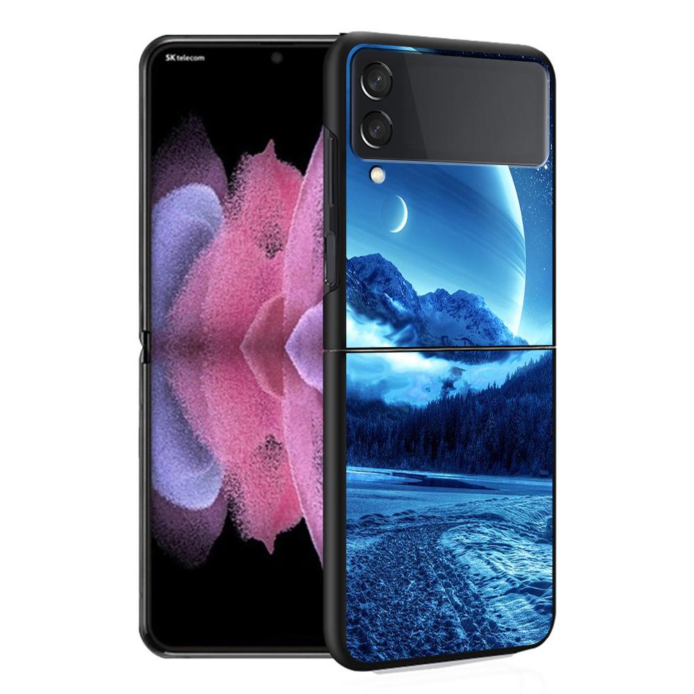 

Чехол Sky Full Moon Night для Samsung Galaxy Z Flip 3 5G ZFlip3 Z Flip 4 ZFlip Flip4 zflip Жесткий защитный чехол для ПК Capa Samsung Z Flip4 5G