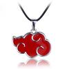 Comics Cartoon Naruto Akatsuki Red Cloud Logo Necklaces Itachi Uchiha Metal Necklaces For Gift