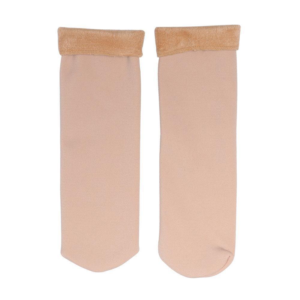 Thickened Home Floor Socks Velvet-lined Women's Hosiery Leg Warmers Mid Tube Socks Free Size