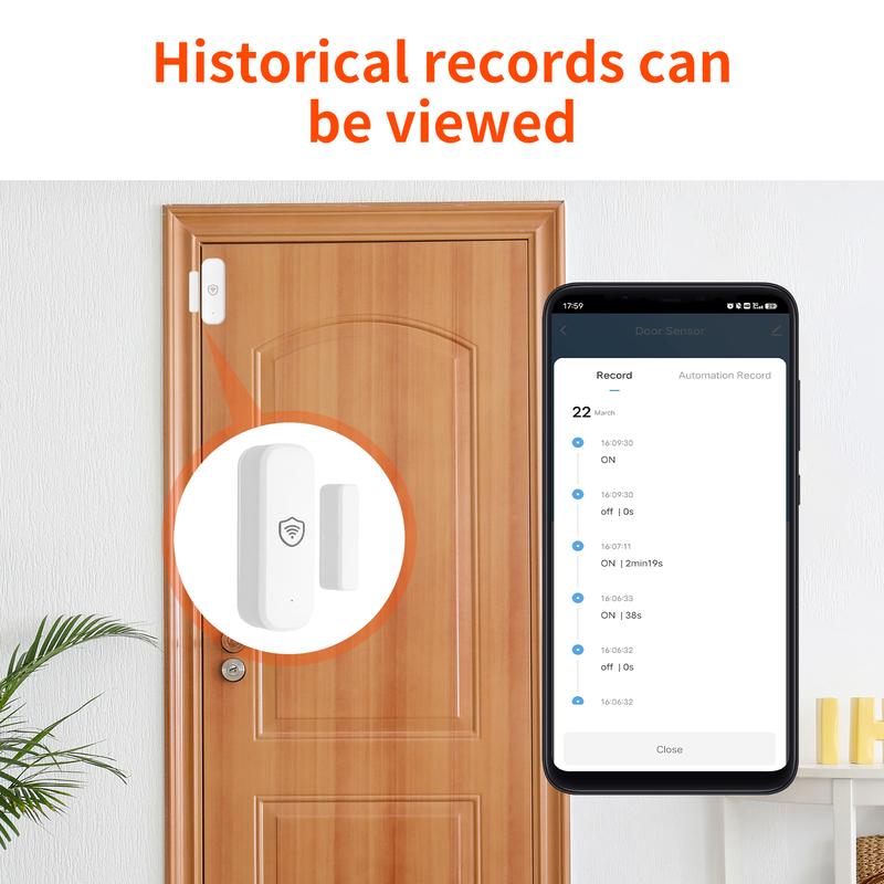 Tuya WiFi Zigbee Door Contact Sensor Wireless Door Detector Smart Life APP Safety Reminder Supports Alexa And Google Home