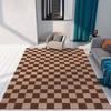 Wohnzimmer Dekor Teppiche Farbige Schachbrettmuster Teppiche für Schlafzimmer Nachttischbereich Rutschfeste Bodenmatte Kücheneingang Fußmatte