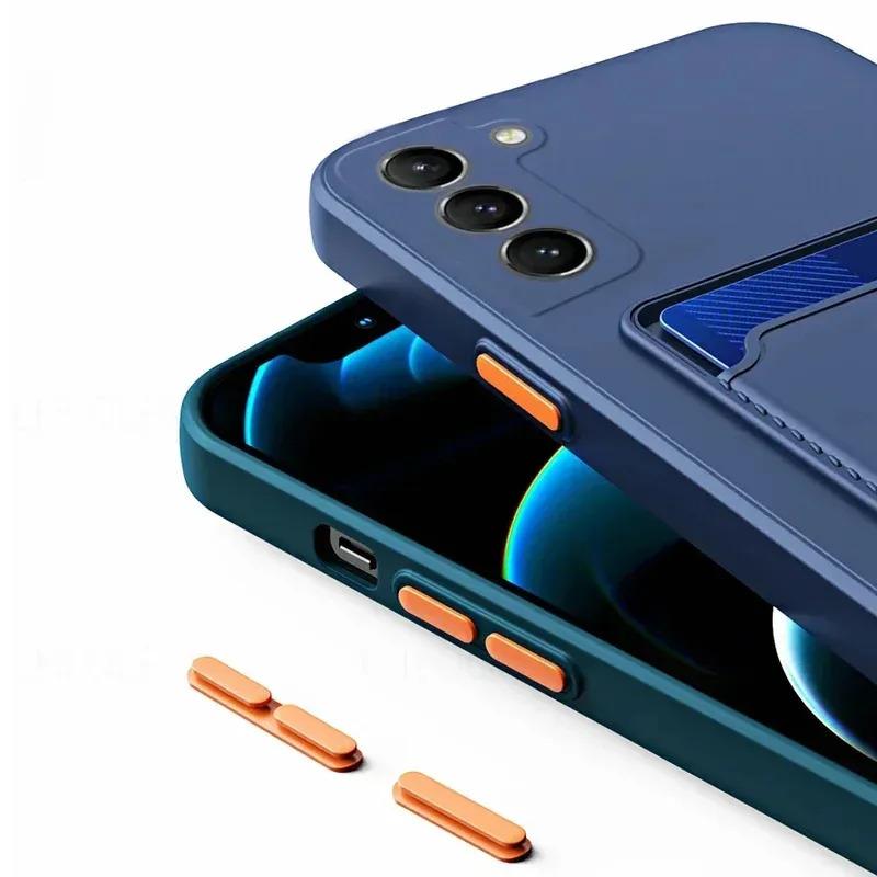 Funda On For Samsung Galaxy S25 S 25 S25FE S25Edge S25Plus S25Ultra FE Edge Plus + Case Silicone Wallet Card Holder Slot Cover