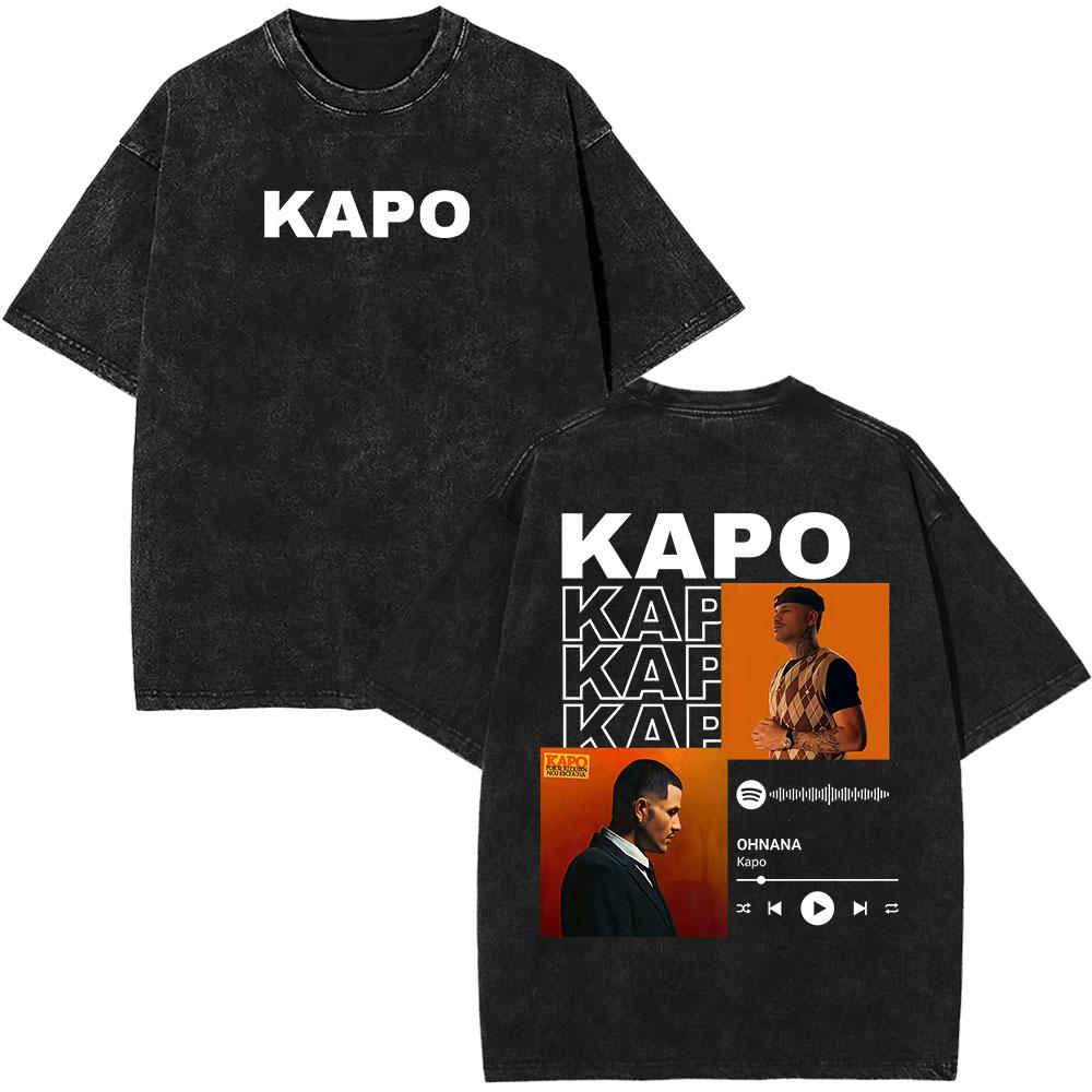 Rapper Kapo Por Si Alguien Nos Escucha Album Tour Print Tees Men Women Fashion Hiphop Loose Casual Washed Vintage TShirts